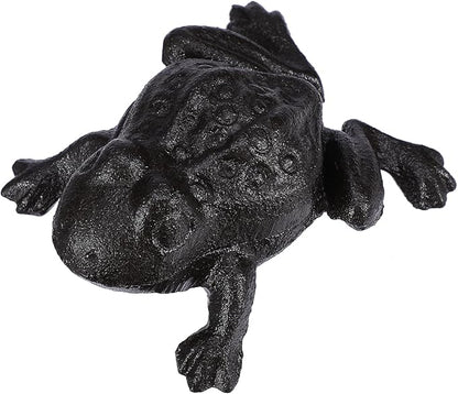 Sumnacon Spare Key Hider Outside Cute Frog Garden Decoration Secret Key Holder for Yard Porch Lawn Bushes, Heavy Cast Iron Hidden Keys Storage Vintage Outdoor Statue for Jewelry Ear Studs, Ring
