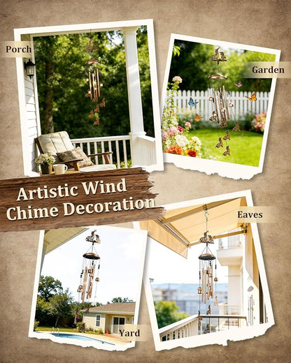 Dachshund Dog Wind Chimes Outdoor Decor Dachshund Dog Birthday Gifts for Women Mom Sister 34 Inch Aluminum Windchimes for Outside Porch, Garden, Yard Decoration