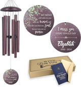 ASTARIN Sympathy Gifts for Loss of Lover, 32 inch Memorial Wind Chimes Personalized Outside, Windchimes in Memory of a Loved One, Bereavement Gifts for Loss of Child, Produced in USA