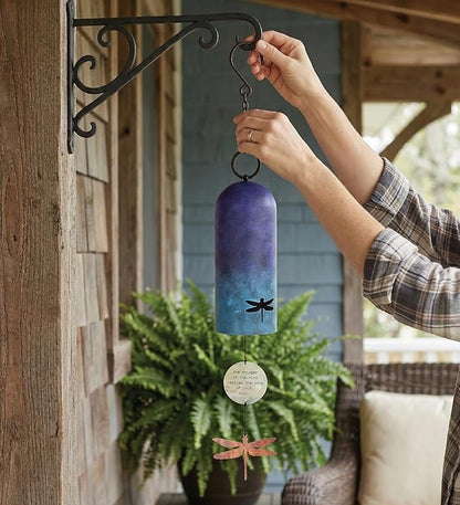 Regal Art & Gift Wind Bell for Outdoor and Garden Use | Decorative Hanging Bell with Soothing Chime Tones for Porch, Patio, Balcony, or Yard Décor | Steel Construction | Dragonfly |28 Inch