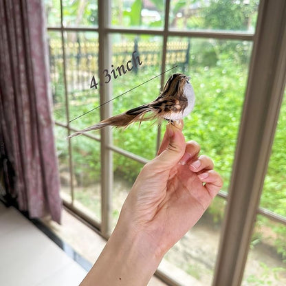 5pcs Artificial Birds Clip on Birds Christmas Tree Decorative Feather Artificial Sparrow for Yard Patio Ornaments Wreath Designs Garden Home Decor