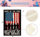 AVOIN colorlife Memorial Day Patriotic Garden Flag 12x18 Inch Double Sided, Veteran USA flag 4th of July Independence Day Yard Outdoor Decoration
