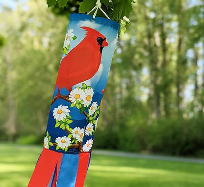 Madrona Brands Cardinal Windsock | Durable Outdoor Hanging Decoration | Yard, Patio, Deck | 60-Inch