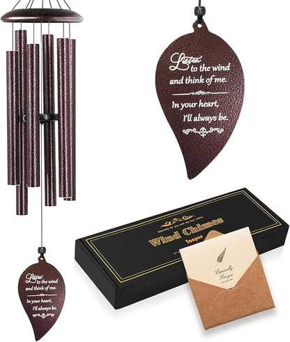 Soopau Sympathy Gift, 32'' Memorial Wind Chimes for Loss of Loved One Mother Father Miscarriage, Bereavement/Condolence/Funeral Gifts, Windchimes in Memory of a Loved One (Bronze)