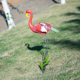 Large Flamingo Statue for Yard, 38.9 Inch Elegant Metal Flamingo Yard Art for Backyard Decor, Lawn Ornament for Patio, Pond, Garden, Present for Woman(Red)