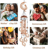 Wind Chimes for Outside, Cat Moon Aluminum Tube Windchime Melodious Melodic for Porch Patio Garden Decor, Unique Metal Memorial Wind Chimes Housewarming Gifts for Friends and Family