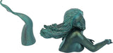 Design Toscano Meara the Mermaid Swimmer Indoor/Outdoor Garden Statue for Patio, Pool or Lawn, 16 Inches Wide, 7 Inches Deep, 7 Inches High, Handcast Polyresin, Green Verdigris Finish