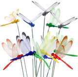 Tuxiaobu 12 Pcs Dragonfly Garden Decor Stakes - Fake Dragon Fly Floral Picks Cake Party Dragonflies Decorations - 3D Dragon Fly for Indoor Outdoor Flower Pot Thanksgiving Christmas Whimsical Gifts