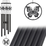 Butterfly Wind Chimes for Outside,Sympathy Garden Decor Gifts for Women Mom and Grandma,Christmas Windchime in Loving Memory Outdoor Decoration for Yard, Patio, Porch, Lawn, Landscape，Halloween