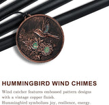 Wind Chimes for Outside, Vintage Hummingbird Deep Tone Wind Chime Outdoor Clearance, Patio Porch Balcony Decoration, Garden Hanging Decor Gifts for Women Mom Grandma (32" Hummingbird)