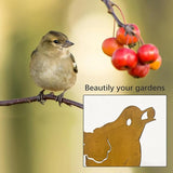 Rusty Bird Silhouette with Rusty Patina Birds Decoration Lifelike Metal Birds Garden Ornaments Silhouette Simulation Bird Figurine Rustic Outdoor Patio Yard Adornment, general