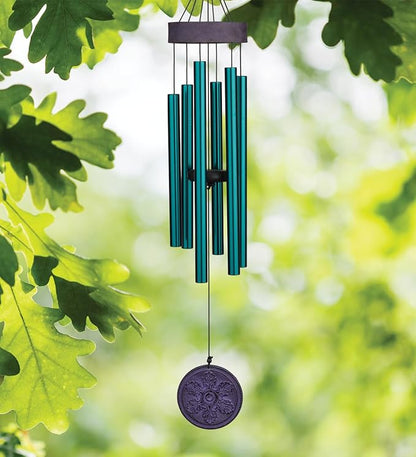 Regal Art & Gift Garden Medallion Chimes - Outdoor Decorative Metal Hanging Chime - Relaxing Sound for Yard, Patio, Porch or Garden - Purple
