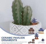 DOITOOL 5PCS Mini Pagoda Garden Statue, Miniature Japanese Style Bonsai Figurines Miniature Asian Decor Mini Zen Garden Accessories Micro Landscape Decoration Fish Tank Aquarium Ornament