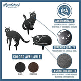RealSteel Garden Art Cats 3 Pack (2nd Edition) – Metal Cat Yard Stakes & Outdoor Garden Statues – Decorative Lawn & Patio Art for Cat Lovers – Zen Garden & Spring Outdoor Décor – Penny Vein