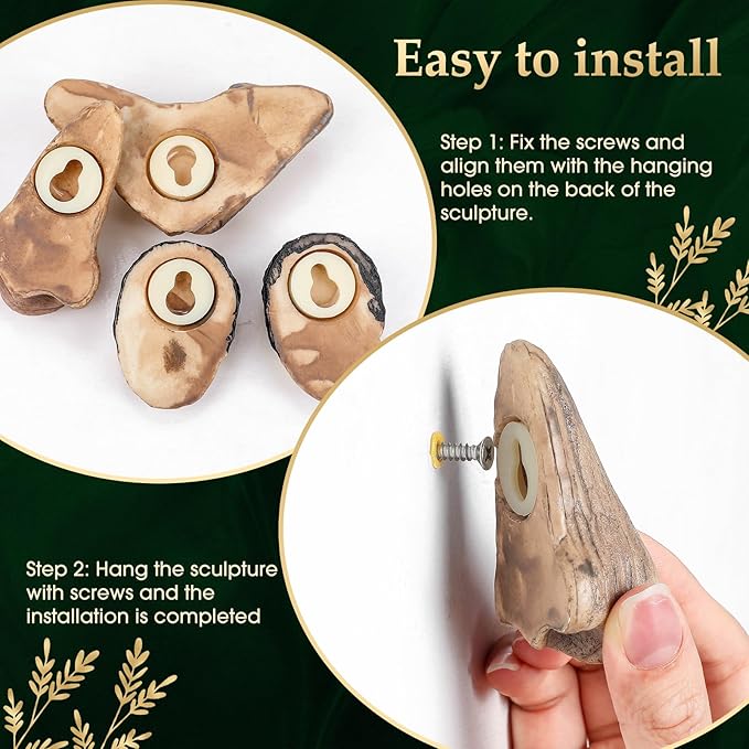 Vercraft 3 Pack Tree Face Decor Outdoor with Screws Old Man Ghost Tree Art for Easter Halloween Garden Outdoors and Indoors(Classic Style)