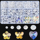 SUNNYCLUE 525Pcs Lamp Crystals Prisms Suncatcher Prism Rainbow Maker Glass Rondelle Heart Butterfly Bead Charms Chandelier Crystal Beads Hanging Ornament for Home Room Indoor Windows Lamp Decoration