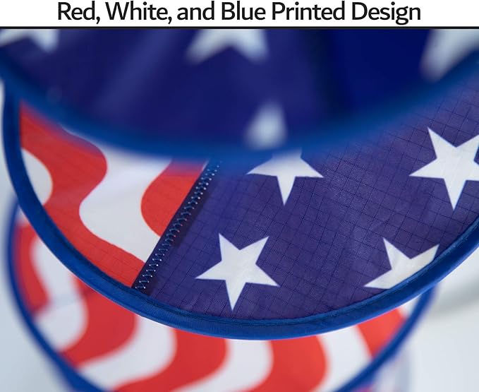 In the Breeze 5176 48" Stars and Stripes Curlie Spinner-Outdoor Hanging Decoration