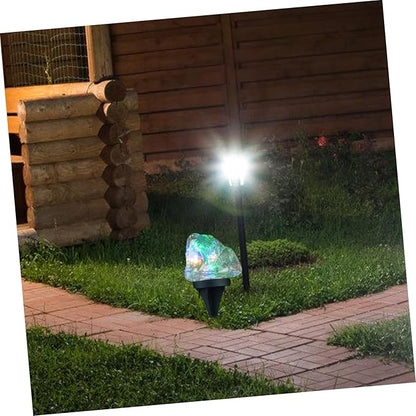 Abaodam Led Garden Pathway Lights Outdoor Cobblestone Lights for Patio Walkway and Landscape Decoration Elegant Solar-Powered Design for Enhanced Safety and Aesthetic Appeal