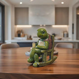 Solar Garden Statues Outdoor Decor,Turtle Figurine Solar Lights, Waterproof Solar Lantern for Balcony Patio Porch Lawn Yard Ornament Art - Gift Ideas for Gardening Grandma Women 5.51"x4.33"x3.15"