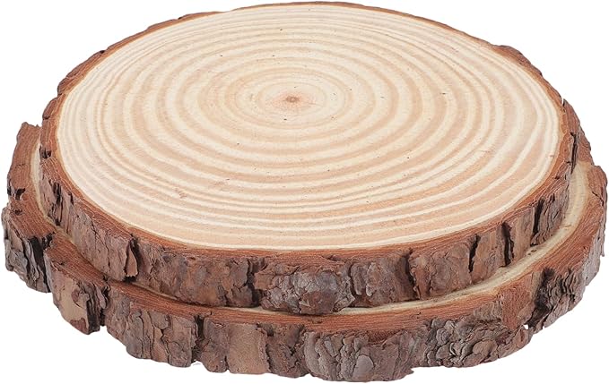 BESPORTBLE 2pcs Wooden Garden Stepping Logs Outdoor Patio Pathway Flagstone Stepping Stones with Delicate Texture for Flower Bed Decoration
