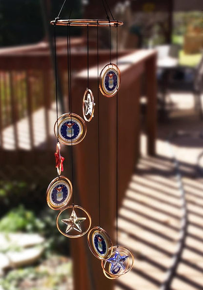 Red Carpet Studios 15182 Patriot Spiral Wind Chime, Air Force