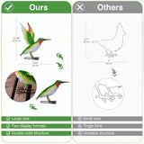 Goodeco Hummingbird Statue for Garden Decor - Handmade Metal Birds for Home & Yard with Outdoor Figurines and Decorations, Great Gifts for Women Mom and Grandma (Green)