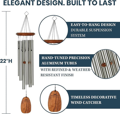 Woodstock Chimes Signature Collection, Woodstock Happy Birthday Chime, 22'' Famous Melodies Wind Chimes for Outdoor, Patio, Home or Garden Décor (Bday)