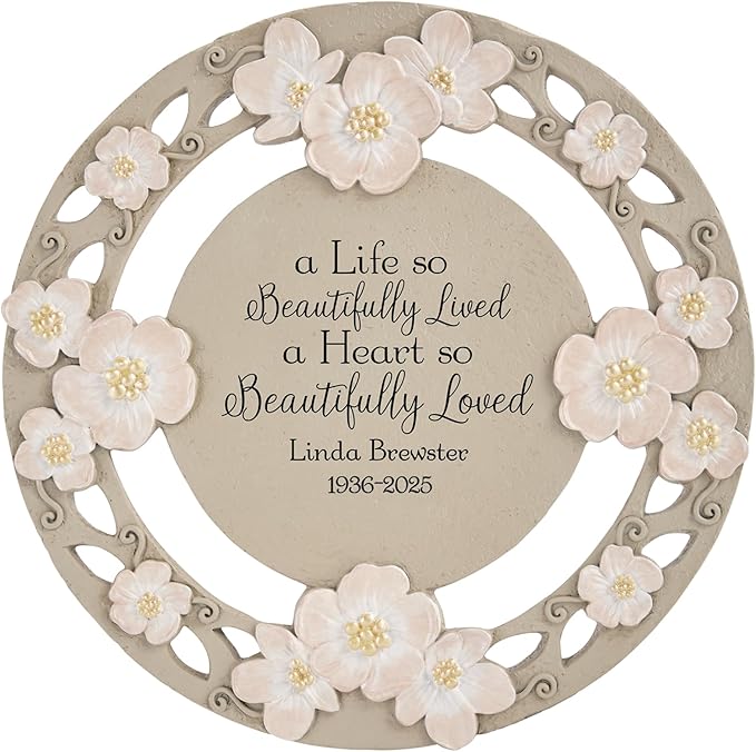 Let's Make Memories Personalized A Beautiful Life Sympathy Garden Stone - Garden Memorial