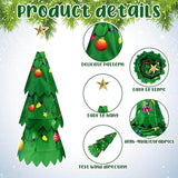 2 Pcs Christmas Tree 3D Windsock Applique Christmas Tree Windsock 36 Inch Indoor Outdoor Hanging Winter Polyester Wind Sock Xmas Party Gift Decorations for Garden Porch Yard Patio Lawn