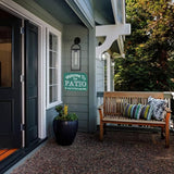 YOYI ART Patio Signs and Decor Outdoor - Welcome to Our Patio Sign, Metal Vintage Tin Signs for Patio, Outside, Front Yard, Garden, Front Door and Backyard Wall Decor Art Gift, 12 x 8 inch