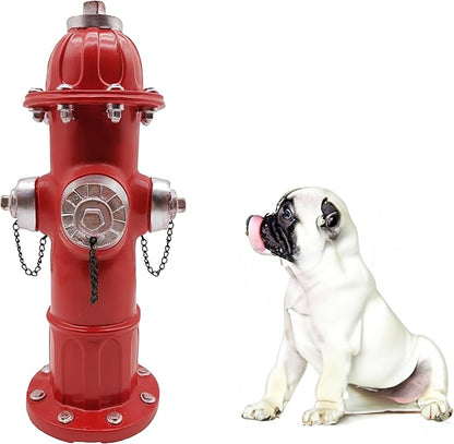 Teaeeno Fire Hydrant for Dogs,Resin Outdoor Statue for Small Dogs, Pee Post Aid & Delightful Outdoor Garden Decor, Dog Statue with Pee Post, Hand-Painted,Weather,Outdoor Ornament (Red)
