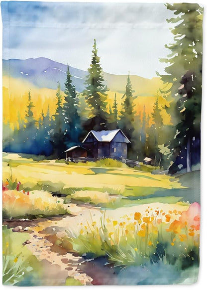 Caroline's Treasures Montana Bitterroot in Watercolor Garden Flag Mailbox Flag Decorative Yard Flag Banner Outside Patio Artwork Yard Flower Beds, Garden Size, Multicolor