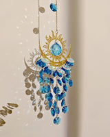 Hanging Celestial Suncatcher for Indoor Window Moon and Sun Crystal Sunlight Catcher Prism