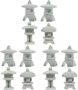PRETYZOOM 12pcs Miniature Pagoda Figurines, Zen Garden Fish Tank Aquarium Gazebo Ornament Chinese Pagoda Statue Plant Pots Bonsai Micro Landscape Decoration