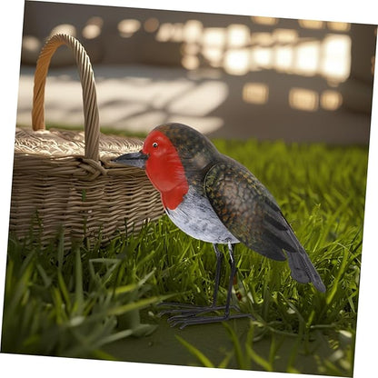 Figurine Garden Decoration Rustic Metal Bird Ornament for Outdoor Spaces for Coffee Shops Patios Iron Craft Elegant Design Bird Statue for Lawn Decor