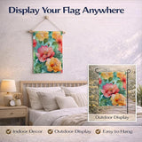 Caroline's Treasures Georgia Cherokee Rose in Watercolor Garden Flag Mailbox Flag Decorative Yard Flag Banner Outside Patio Artwork Yard Flower Beds, Garden Size, Multicolor