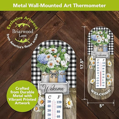 Briarwood Lane Crated Mason Jars Metal Thermometer