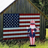 hogardeck 4th of July Decorations Outdoor, Uncle Sam Patriotic Decorative Garden Stakes for Fourth of July Decorations, Memorial Day Metal Yart Art for Outside Porch Patio Lawn Decor