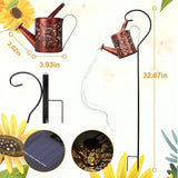 Sunflowers Solar Lights Outdoor Garden Sunflower Gifts, Gardening Gifts, Solar Watering Can Lantern for Garden, Patio, Yard, Pathway Lantern Plant Decoration