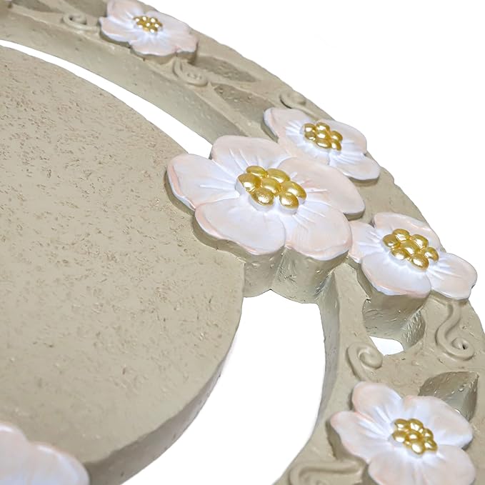 Let's Make Memories Personalized Memorial Garden Stone - Floral - Sympathy - in Memoriam - Condolences - Indoor Display Option - Garden Décor - Comforting Blooms