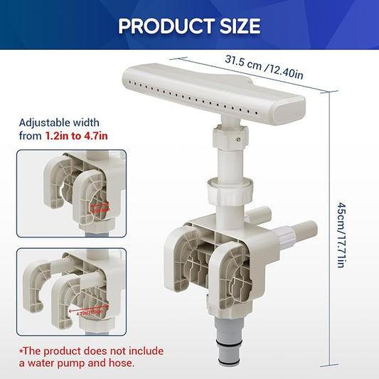 Pool Fountain for Above Ground Pools, Pool Sprinkler Upgraded 360° Adjustable Spray, Pool Water Fountain Swimming Accessories, Cooling & Relaxation (Beige)