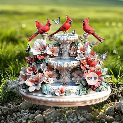 Hummingbird Flowing Water Garden Stake Decor, Butterfly Acrylic 2D Garden Decoration,Sculptures Ornament Garden Accessories for Outdoor Indoor Yard Lawn Pot Plants (Style C)