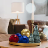 uxcell 2 Pcs Gazing Globe Decor Ball 2.5 Inch 63mm Reflective Garden Sphere Hollow Ball, Seamless Stainless Steel Gazing Ball, Smooth Mirror Globe for Garden Home Decor, Sapphire Blue