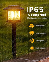 16-Pack Solar Lights Outdoor (Extra-Bright & Auto On/Off), Solar Powered Garden Lights, Outdoor Waterproof Solar Pathway Lights for Patio, Path, Yard, Landscape, Driveway, Walkway Decor (Warm White)