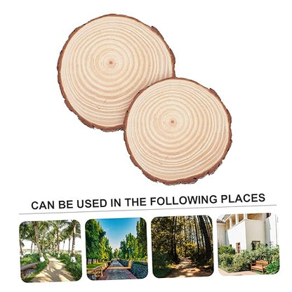 VICASKY 2pcs Wooden Garden Stepping Stones Outdoor Pathway Decor Lightweight Durable Wood Logs for Lawn Patio Walkway Landscaping