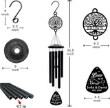 Personalized Wedding Wind Chimes Custom Gift for Couple Newlyweds Bridal Shower Engagement Party Home Decoration