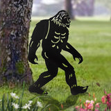 Bigfoot Garden Decor for Outside, Big Foot Silhouette Outdoor Statues, Sasquatch Gardening Gifts for Men/Dad/Women, Metal Yard Art for Lawn, Forests,Outdoor Decorations
