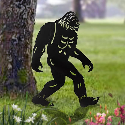 Bigfoot Garden Decor for Outside, Big Foot Silhouette Outdoor Statues, Sasquatch Gardening Gifts for Men/Dad/Women, Metal Yard Art for Lawn, Forests,Outdoor Decorations