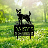 Custom Canaan Dog Metal Memorial Garden Stake Personalized Pet Grave Marker Name Sign Remembrance Stake Decor Sympathy Dog Loss,Outdoor Statues for Yard Garden Lawn Patio Pathway Grave.
