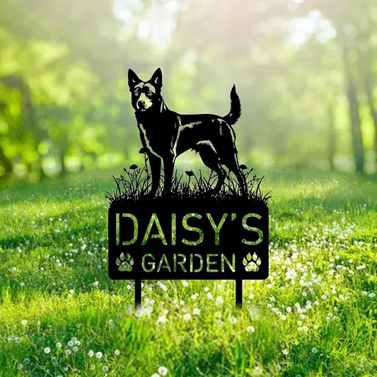 Custom Canaan Dog Metal Memorial Garden Stake Personalized Pet Grave Marker Name Sign Remembrance Stake Decor Sympathy Dog Loss,Outdoor Statues for Yard Garden Lawn Patio Pathway Grave.